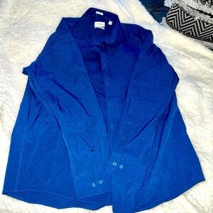 Lucky Brand Men’s 4 Way Stretch Button Down Shirt Slim Fit Size XL 17-17.5 34/35